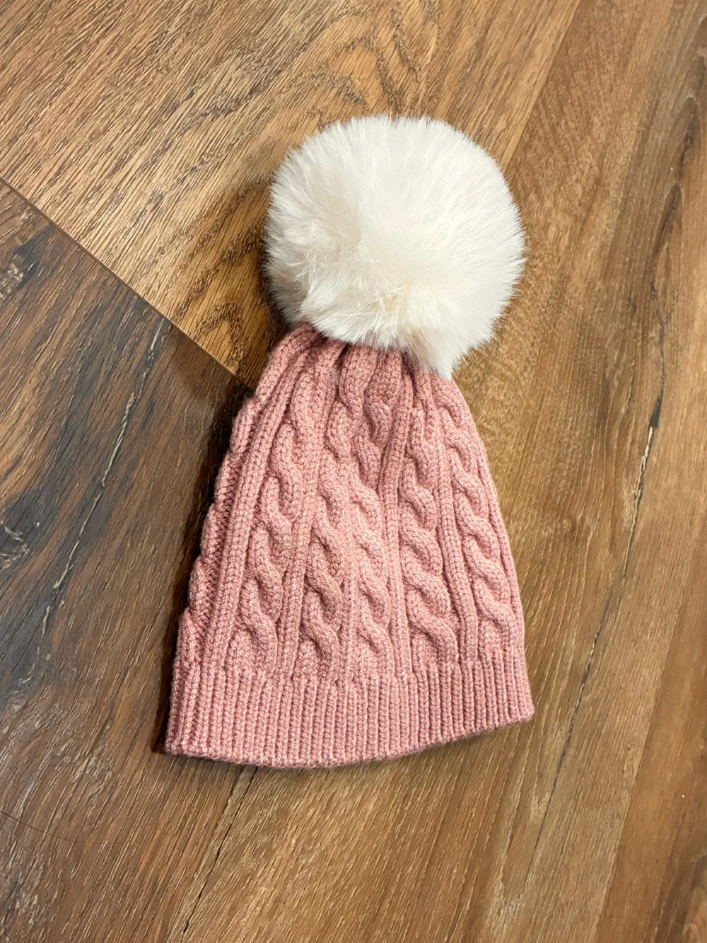 Laura Ashley Muted Pink Knit Hat Winter Baby Accessories 0-6m